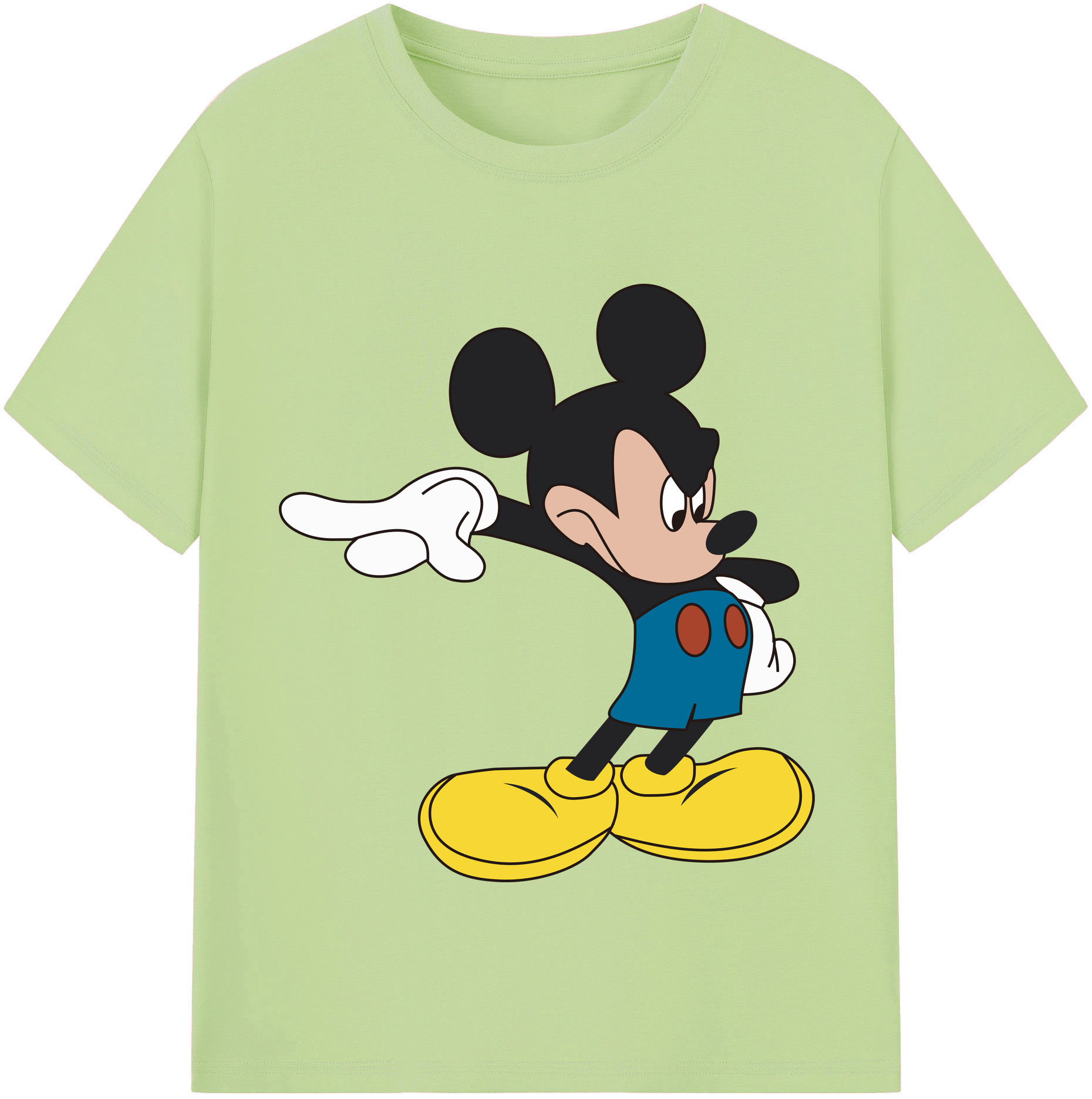 （画像用） ミッキーマウス Mickey Mouse 綿100％半袖Tシャツ（フロントプリント）